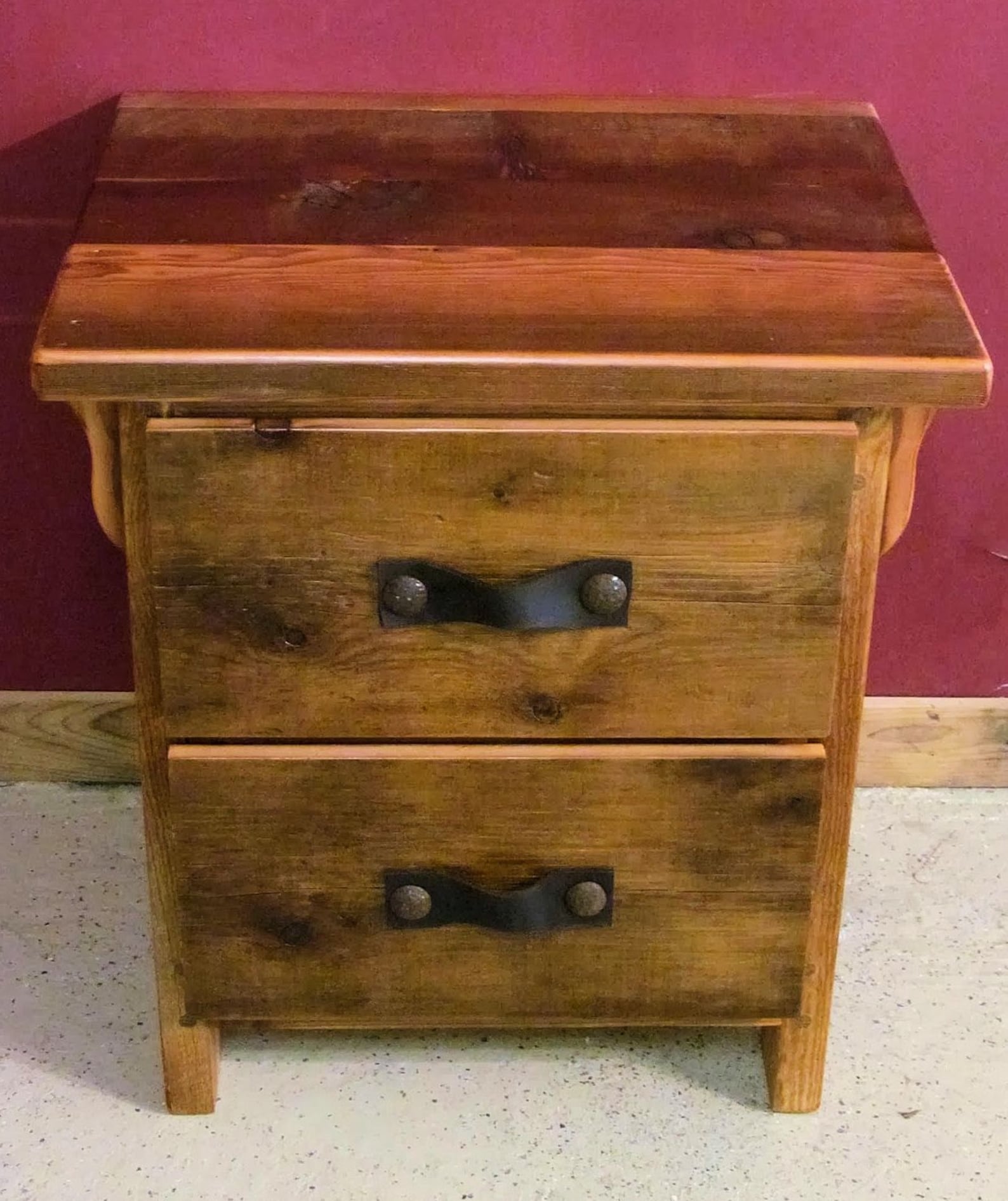 Reclaimed Barn Wood Nightstand Etsy