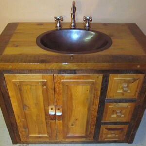 Reclaimed Wood Bathroom Vanity image 2