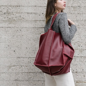Oversized Tasche aus Leder ~ Leder Slouchy Bag ~ Leder Hobo Bag ~ Frauen Leder Große Schultertasche ~ Lederhandtasche ~ Arbeitsledertasche
