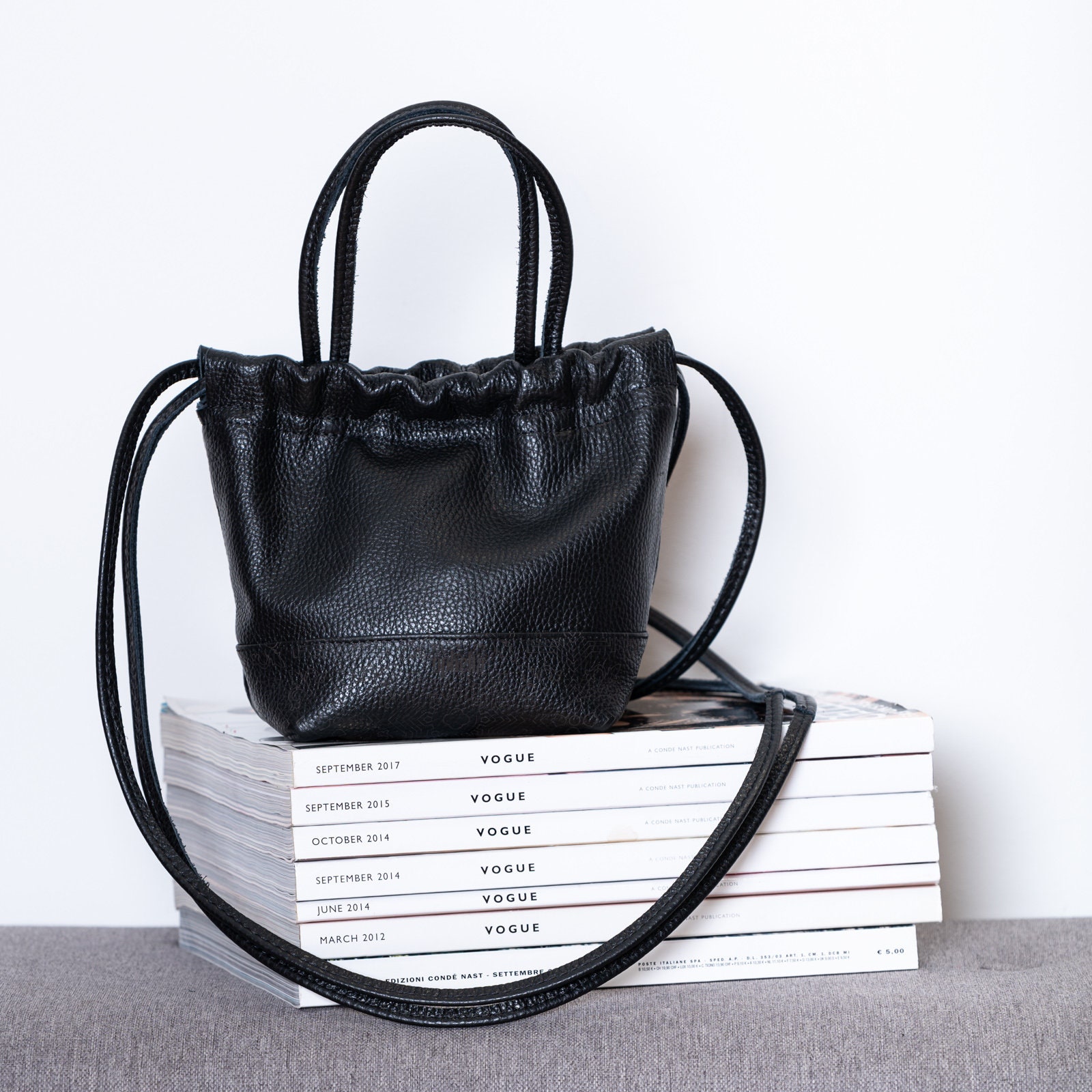 Leather Bucket Mini Bag in Black Mini Leather Crossbody Bag Bucket Bag Leather Pattern Genuine Leather Crossbody Bag Etsy Ireland