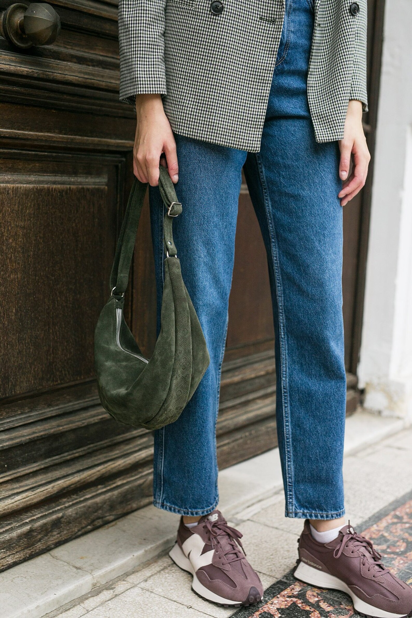 Leather Belt Bag- Green