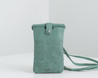 Bolso de cuero para teléfono, funda de cuero para teléfono, regalo para ella, bolso de cuero pequeño, regalo de cuero, cuerpo cruzado de cuero pequeño