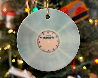 Taylor Midnights Moonstone Vinyl Ornaments | Christmas Ornament Gift for Swifties made from Ceramic | Taylor's Version