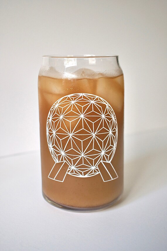 Epcot Spaceship Earth Ball Coffee Beer Can Glass Disney - Etsy