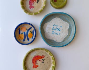 Trinket Ring Dish - Various Designs with Speckled Stoneware