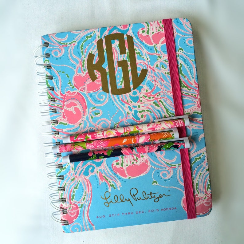Lilly Pulitzer Agenda Monogram Vinyl Decals