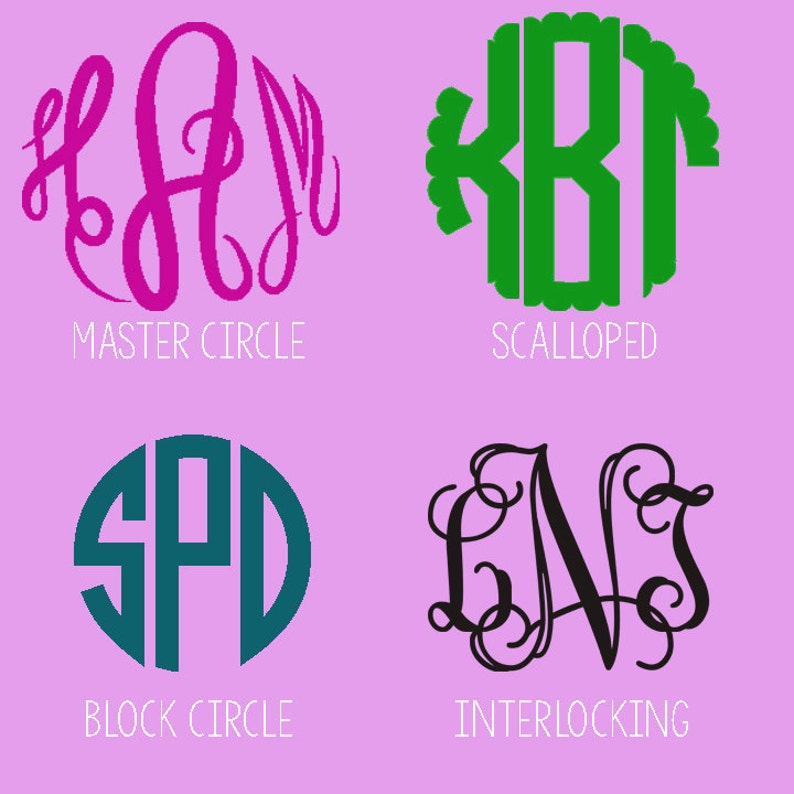 Lilly Pulitzer Agenda Monogram Vinyl Decals