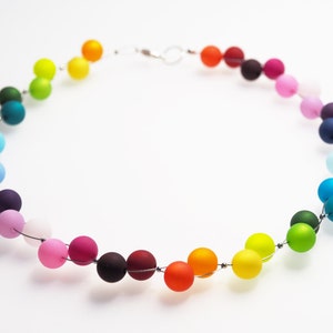 rainbow necklace polaris colorful beads pride