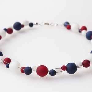 blue white red necklace polaris necklace maritime USA stars and stripes image 2