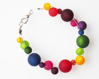 Bracciale Polaris arcobaleno braccialetto colorato Polaris Polaris gioielli braccialetto arcobaleno braccialetto arcobaleno colorato fatto a mano