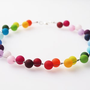 rainbow necklace polaris colorful beads pride image 4