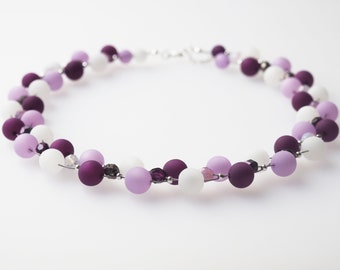 purple violet necklace with Preciosa® Crystals