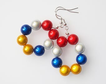 Carnival bracelet red white blue yellow bracelet polaris bracelet carnival mainz helau and alaaf carnival carnival jeckenschmuck