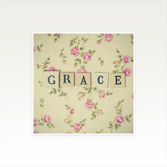 Items similar to Floral Nursery Art, Girls Flower Nursery Decor, Retro