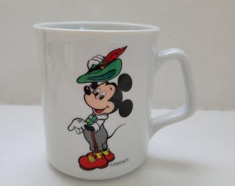 Vintage German Mickey Mouse Coffee Mug by Reutter Porcelain made in Germany Authentic Classic Collectible