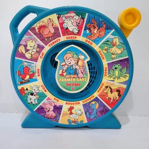 Vintage 1996 Mattel See and Say The Farmer Says Educational Toy Learn Animal Sounds Classic Retro Nostalgic Collectible