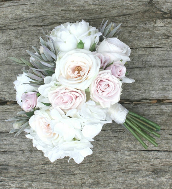 Peony Rose Hydrangea Wedding Bouquet Protea Cabbage Roses Etsy