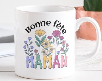 Personalized Happy Mom's Day mug, Mother's Day gift idea, mom's birthday, customizable first name gift