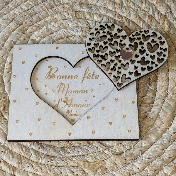 Carte Demande marraine parrain personnalisée, cadeau surprise annonce naissance grands-parents, cadeau fête des mères - message personnalisé