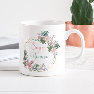 Mug personnalisé super Nounou, idée cadeau fin d'année scolaire Instit, nourrice, Atsem, AESH, maitresse