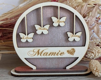 Personalized grandma gift, customizable wood ornament, grandma wooden frame, grandmother's day gift,