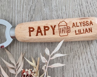 Personalized wooden bottle opener, personalized dad gift, personalized lemonade, low budget gift