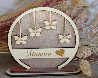 Décoration maman avec le(s) prénom(s) de(s)-enfants - cadeau personnalisé fête des mères