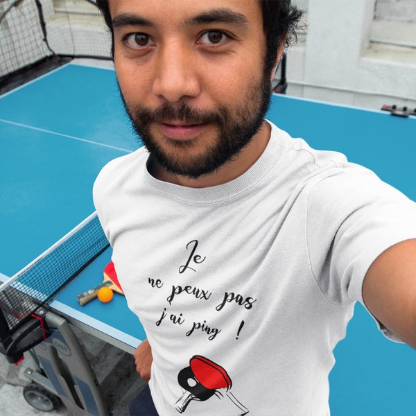 T-shirt personnalisé homme : tennis de table, ping-pong humour
