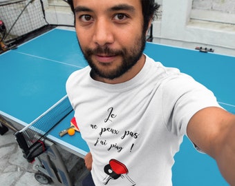 T-shirt personnalisé homme : tennis de table, ping-pong humour