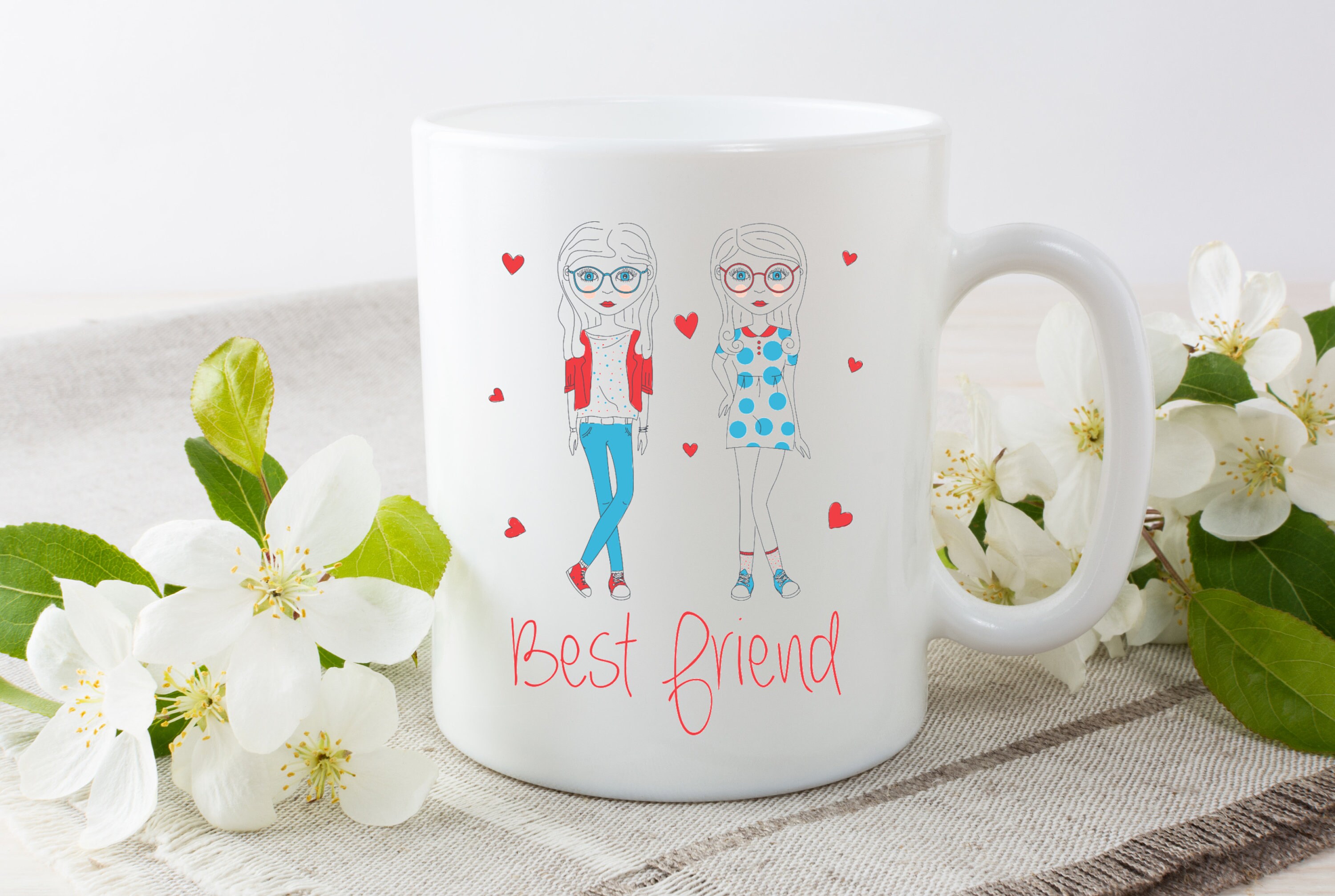 Mug Meilleure Amie, Best Friend. Idée Cadeau Personnalisable.