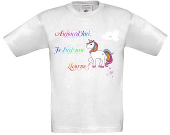 T-shirt enfant Licorne ! plusieurs modèles disponible, idée cadeau humour