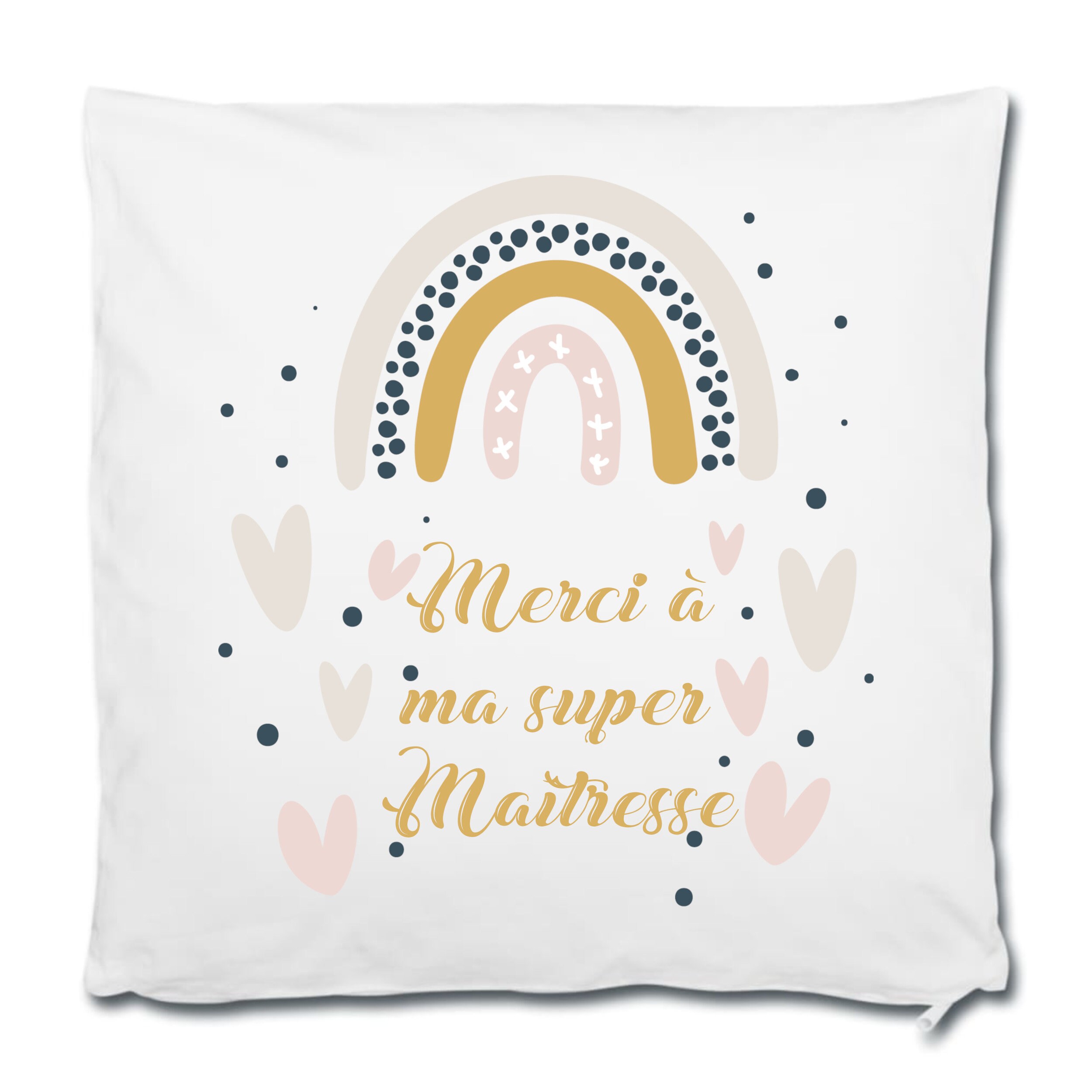 Coussin Personnalisé Cadeau Merci à Ma Super Maîtresse, Idée Nounou, Aesh, Atsem Ect...
