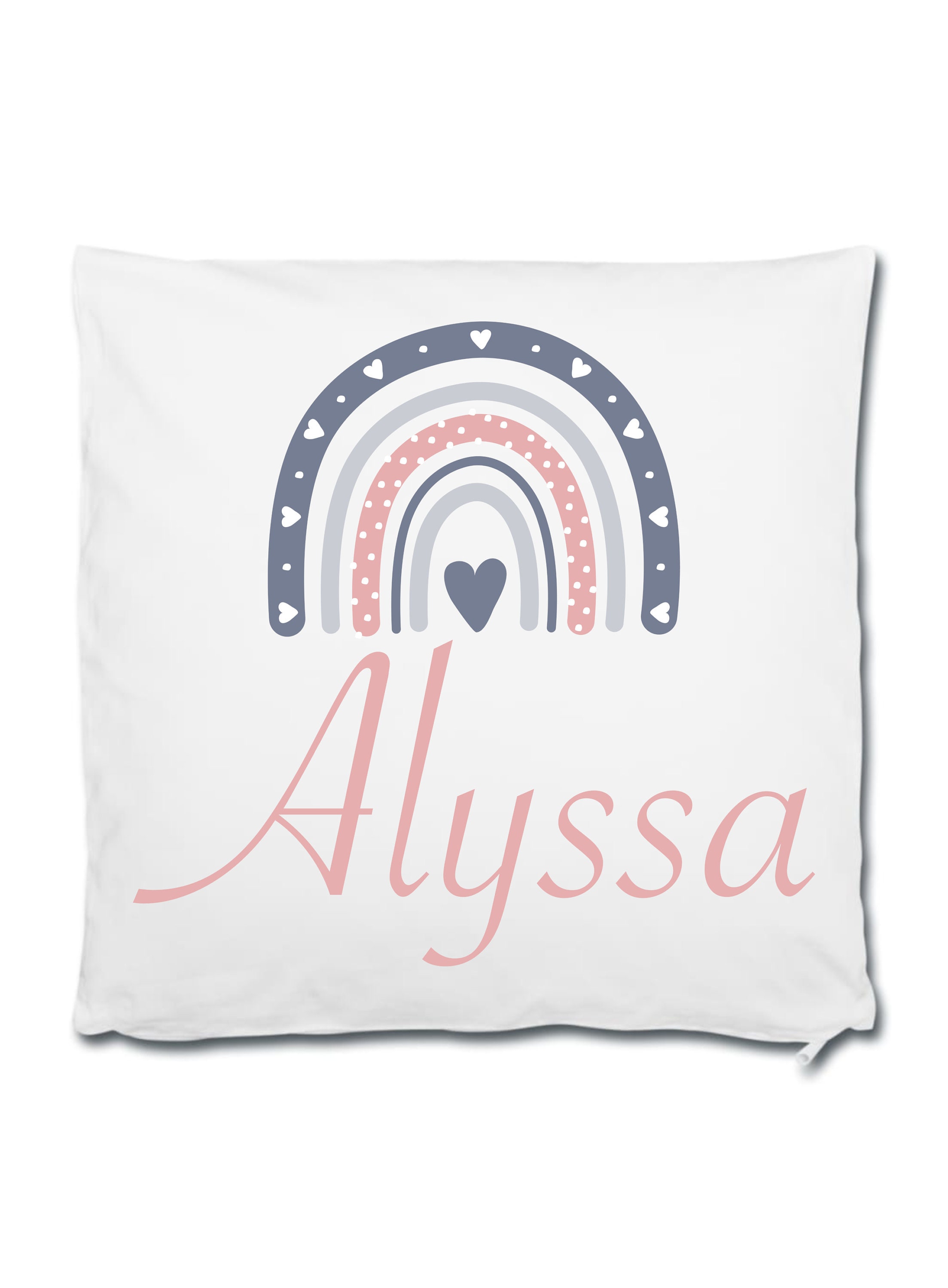 Coussin Personnalisé Arc en Ciel Coussin avec Le Prénom de Votre Choix