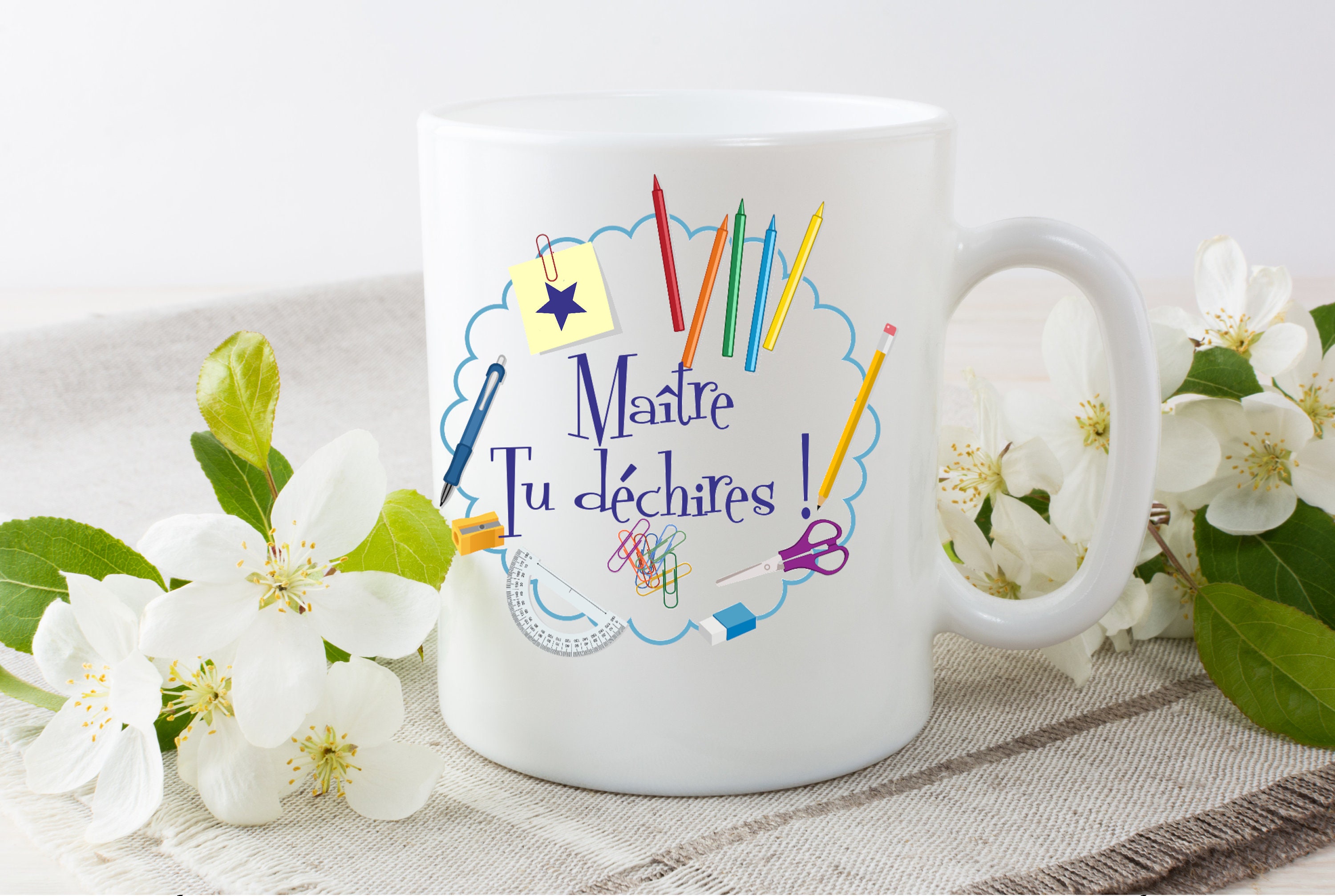 Mug Personnalisé, Mug Maître Tu Déchires, Cadeau Pour Les Maîtres, Tasse