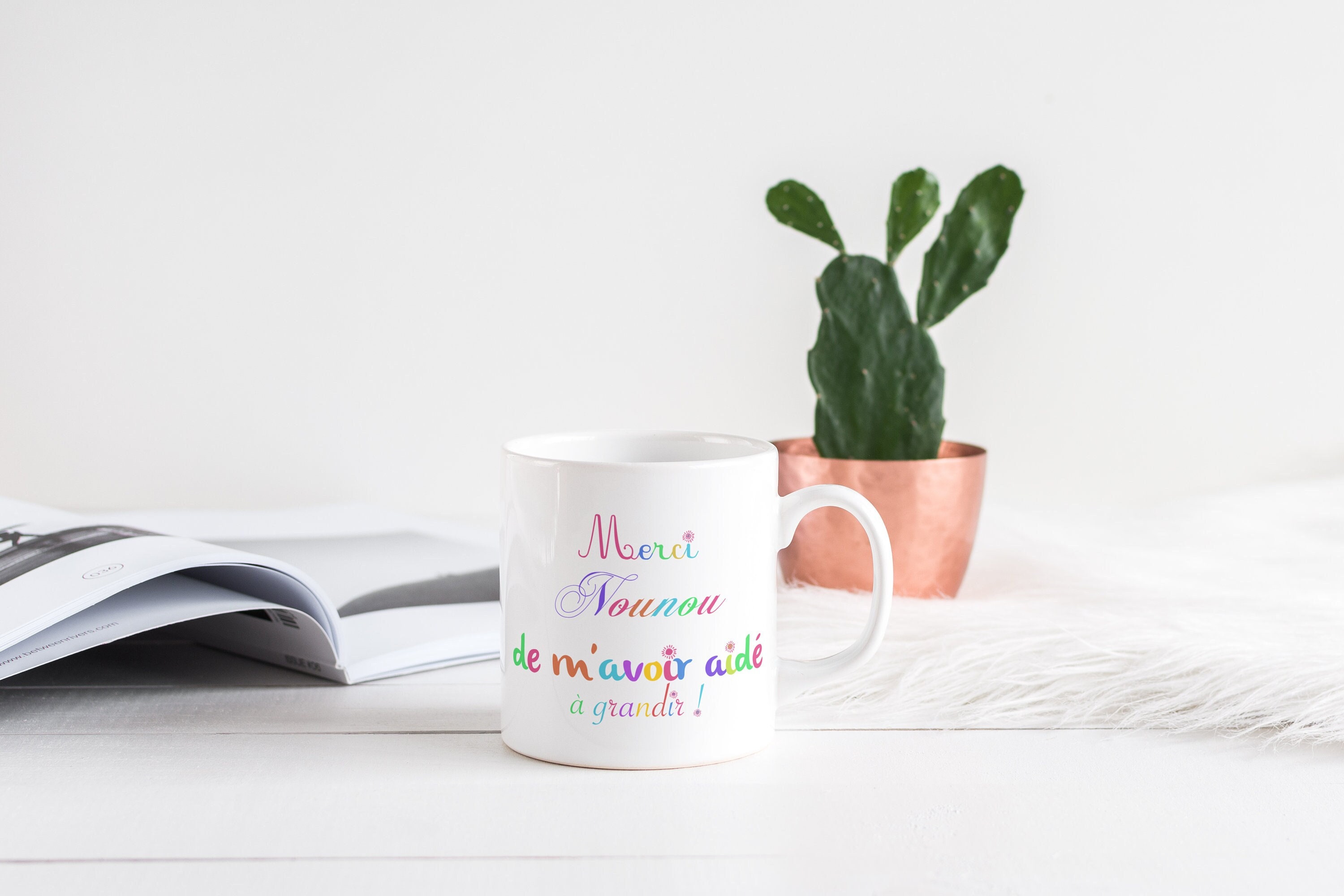 Mug Super Nounou personnalisable avec Texte ou Prénom · Cadeau personnalisé  nourrice ou assistante maternelle