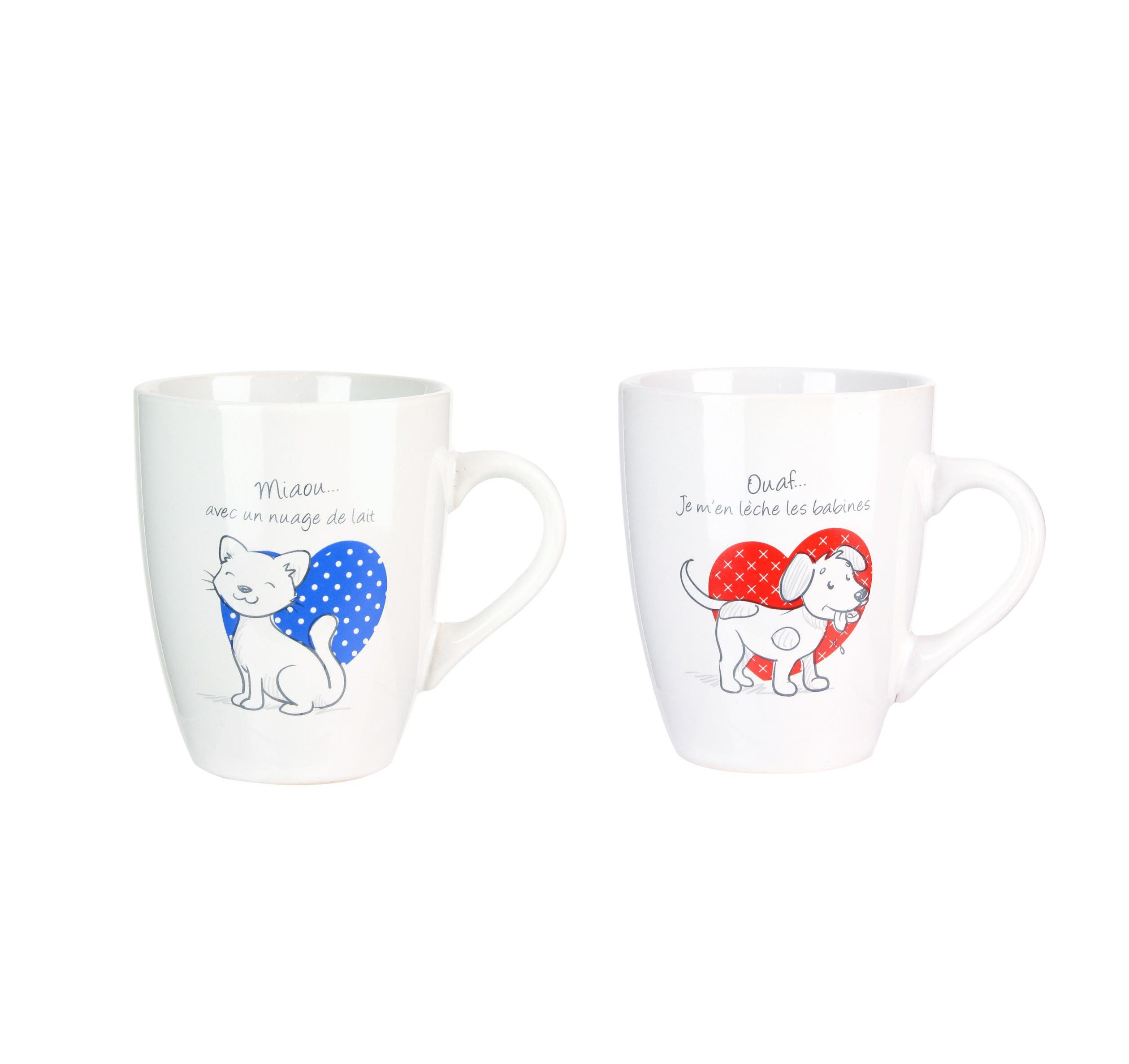 Mug Chat ou Chien Mes Amis Idée Cadeau Tasse Conique