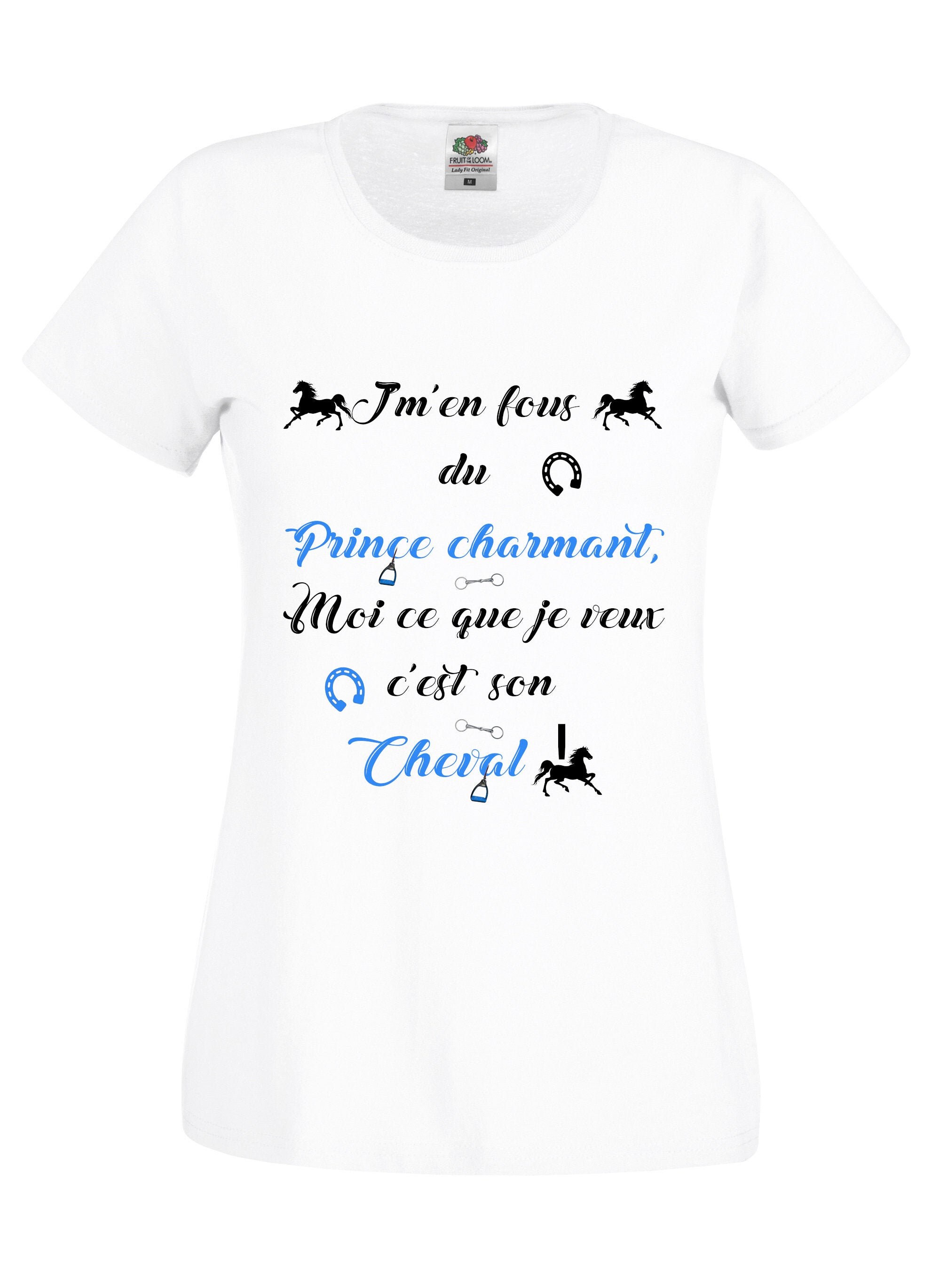 T Shirt Femme Cheval J M En Fous Du Prince Charmant Etsy