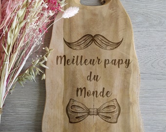 Planche à découper en bois personnalisé. Planche en Teck personnalisé, idée cadeau noël, planche apéro, planche à découper