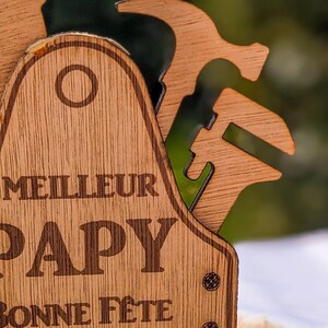 Cadeau personnalisé papy, ornement en bois personnalisé idée cadeau fête des papys image 3
