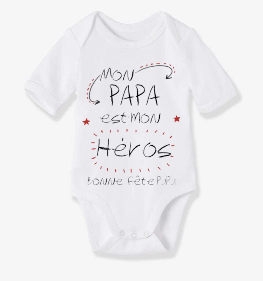 Body Custom Baby My Dad Is My Hero Father S Day Gift Etsy