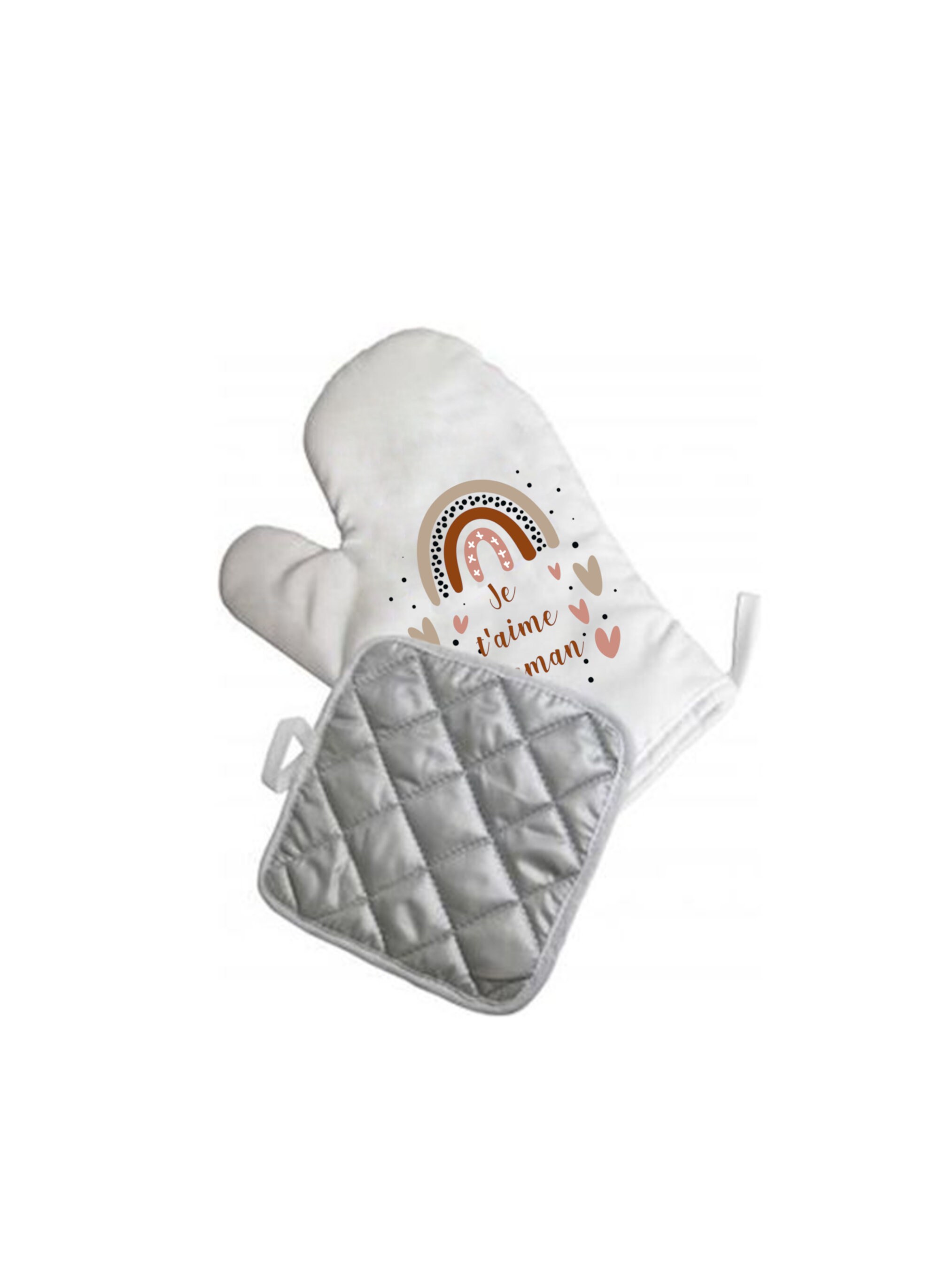 Tablier Cuisine Personnalisé Maman, Gant et Manique Coffret Maman - Idée Cadeau Fête Des Mères