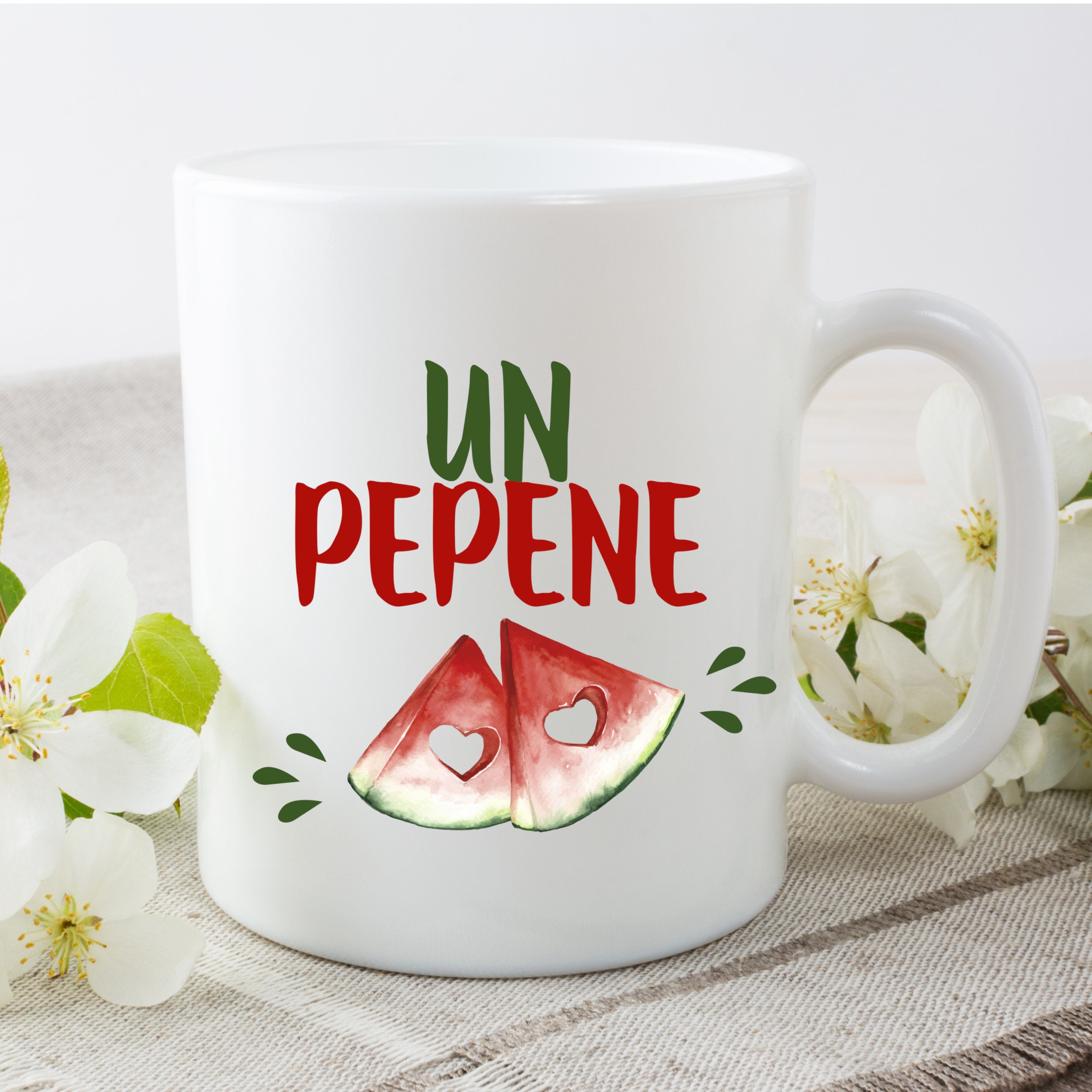 Mug Personnalisé Un Pepene Idée Cadeau Personnalisable Mug Classique ou Magique Pastèque