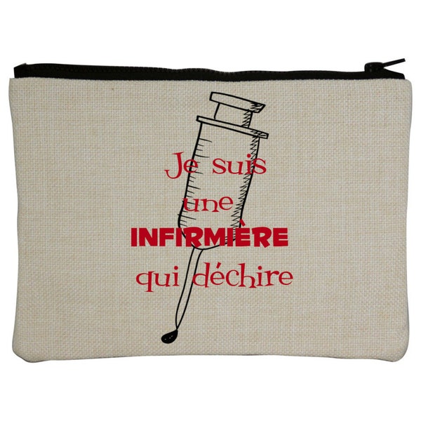 Pochette infirmière personnalisée, idée cadeau IDE, jeune diplomé