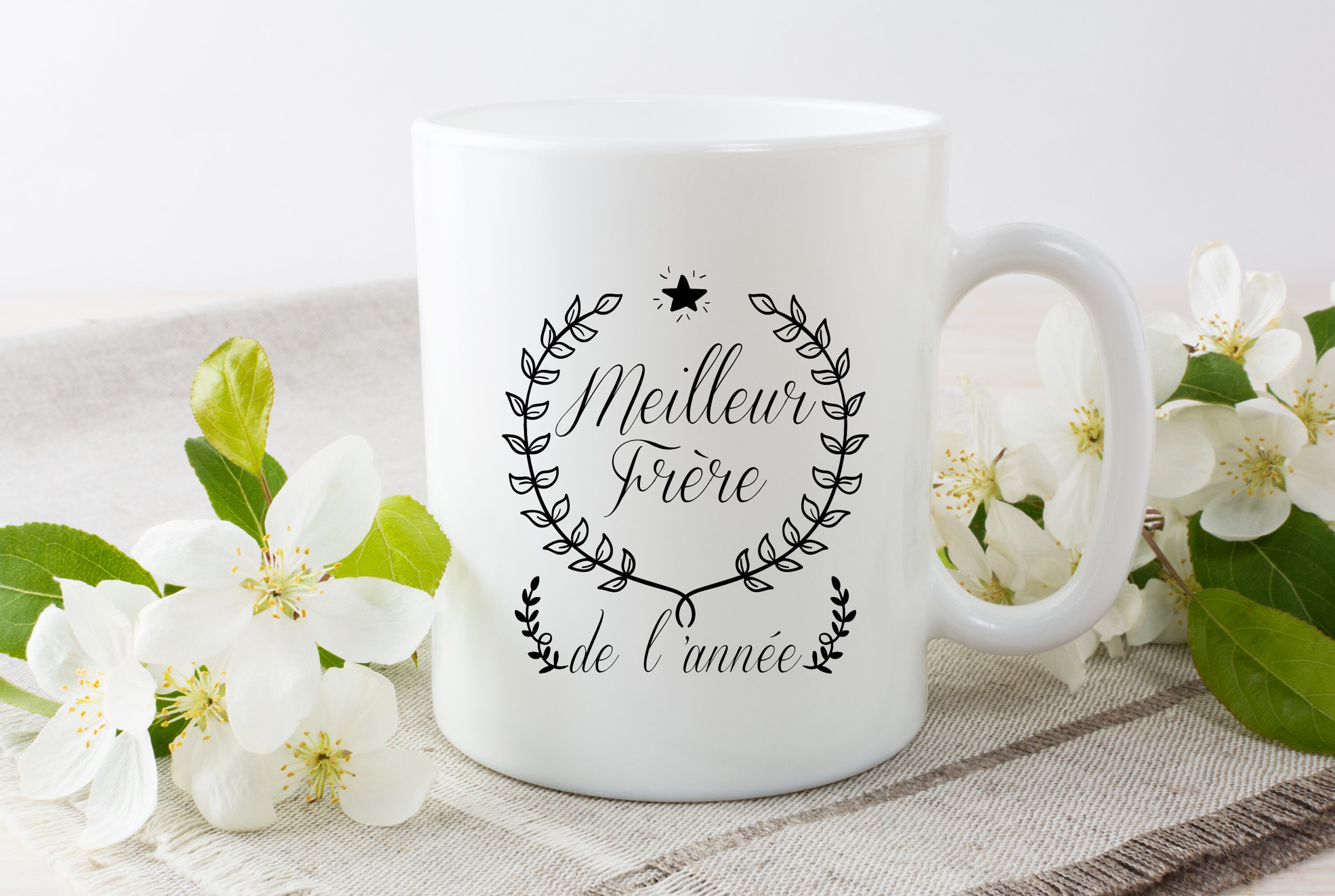 Mug Personnalisé Meilleur Frère de L'année Mug Original, Idée Cadeau, Humour Cadeau,