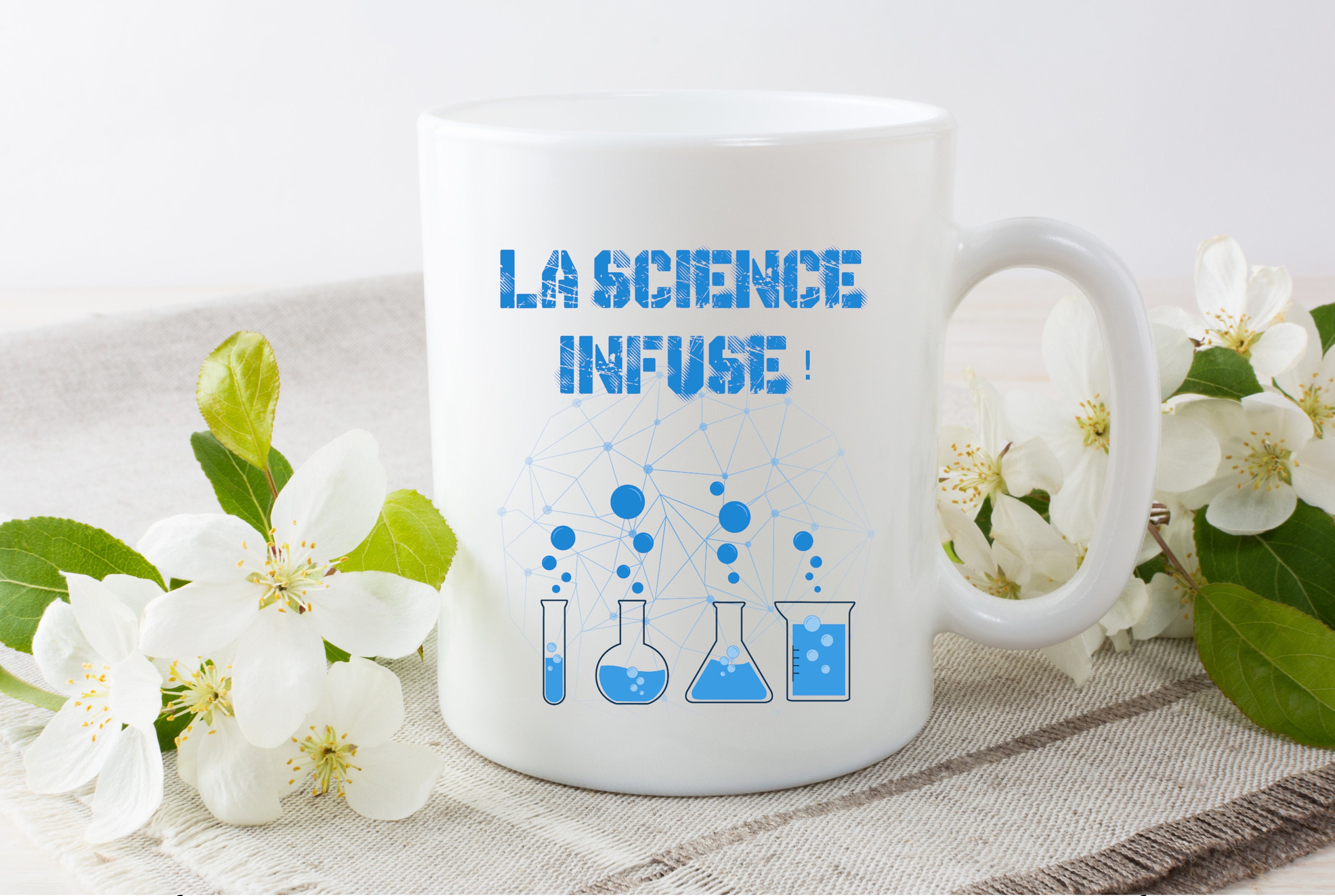 Mug à Personnalisé, Mug Science Infuse, Classique ou Magique, Mug Original et Personnalisable, Cadea