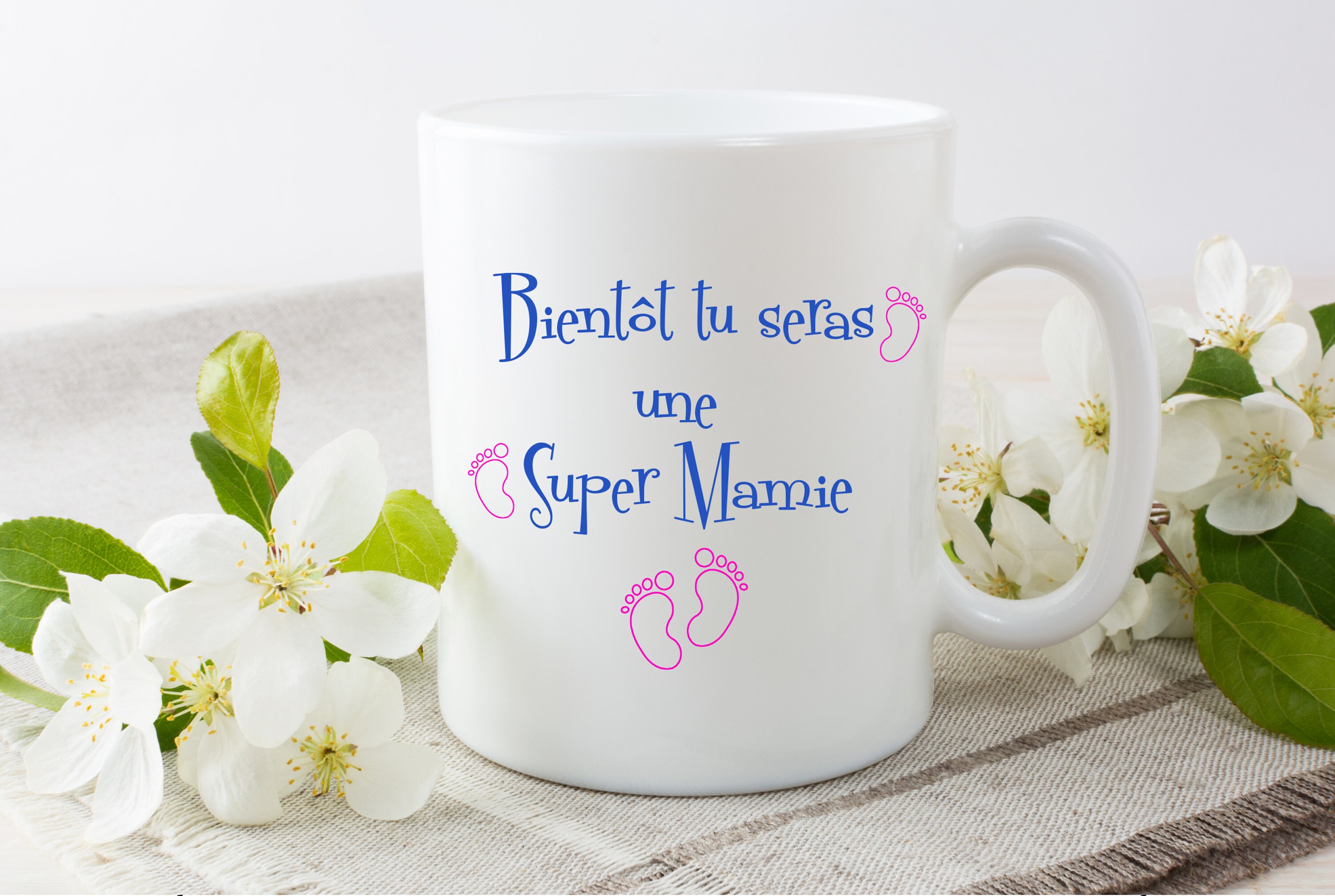 Mug Personnalisé Mamie Bientôt Tu Seras Une Super Mamie Idée Annonce Grossesse Originale