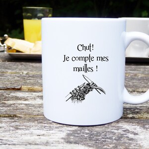 Mug personalizado para tejedoras, Mug adictos a tejer y lo vivo bien o No me molestes tejo imagen 7