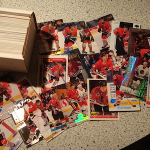 200 cartes de hockey différentes des Blackhawks de Chicago LIVRAISON GRATUITE