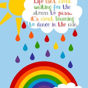 Rainbow Party Decor. Rainbow Sign. Dance in the Rain. Rainbow - Etsy