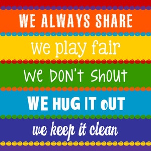 Playroom Rules Sign. Childrens Wall Art. Kids Room Decor. Rainbow Playroom Sign. Playroom Decor. Playroom Wall Art. In Our Playroom We... image 2